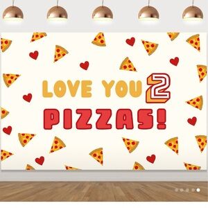 Love You 2 Pizzas Wall Mural
